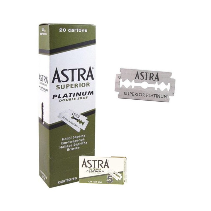 100 Double Edge Blades Astra Superior Platinum