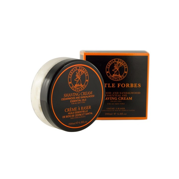 Crema Afeitar Aceites Esenciales Sándalo Castle Forbes 200ml