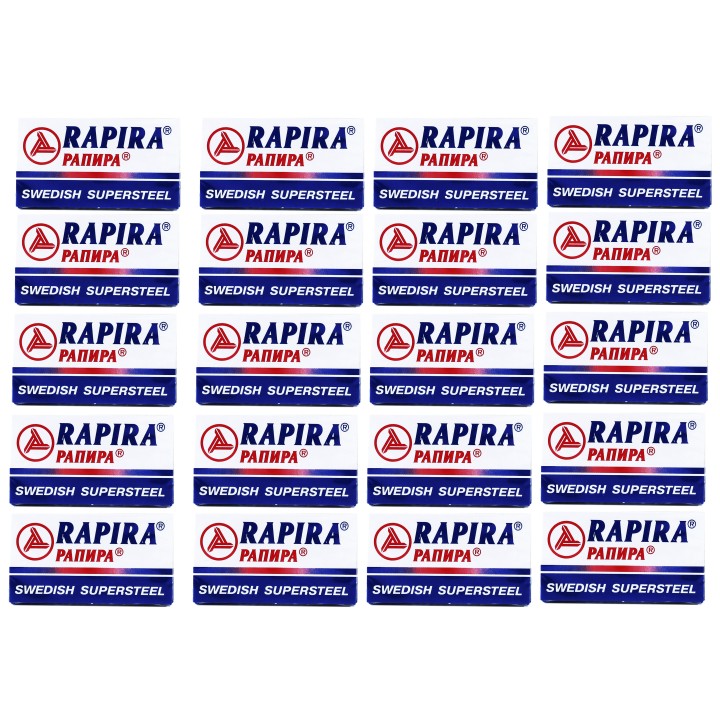 100 Rapira Sweedish Supersteel Double Edge Razor Blades