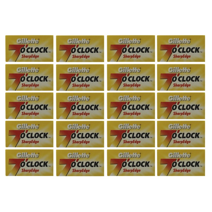 100 Double Edge Blades Gillette 7 o'clock SharpEdge