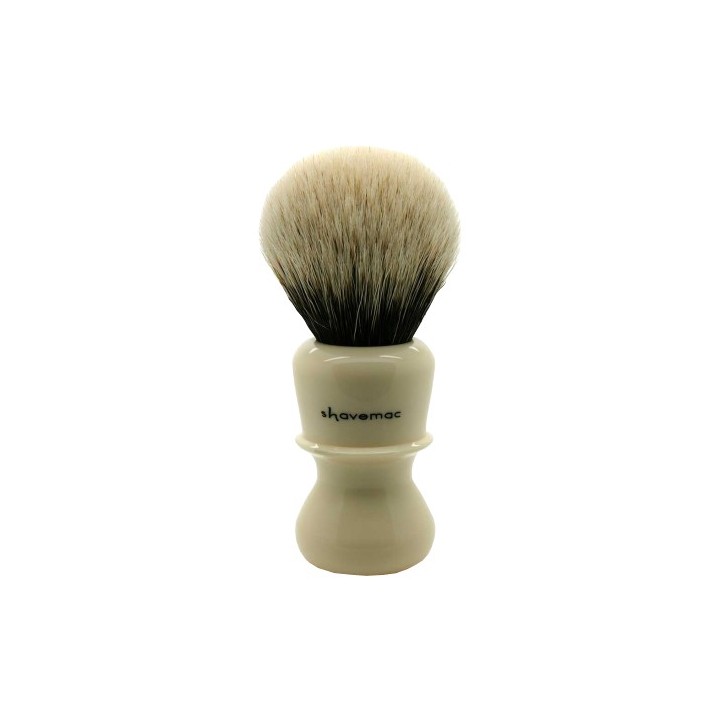 Shavemac Shaving Brush Silvertip 2-Band 52mm Ivory