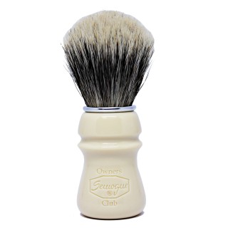 Semogue S.O.C. Badger & Boar Bristle Ivory Shaving Brush