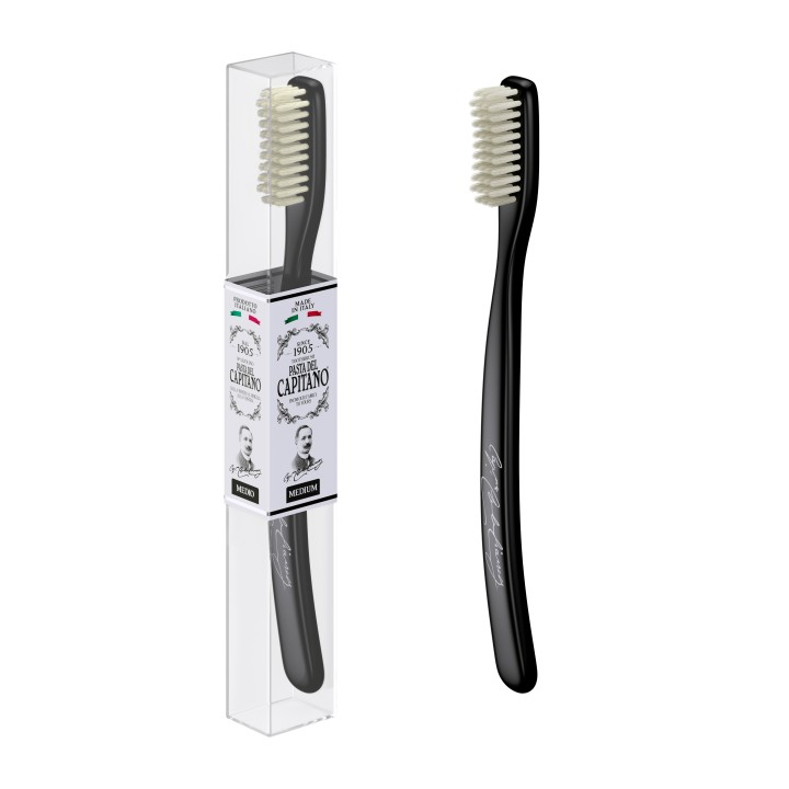 Pasta del Capitano Medium Nylon Toohbrush Black