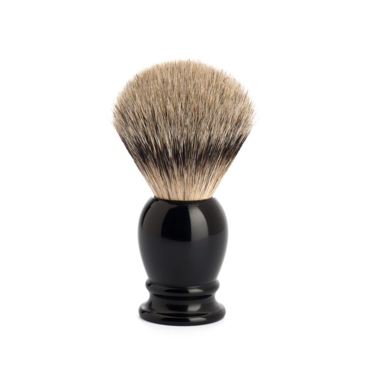 Mühle Shaving Brush Silvertip Badger Resin Black L