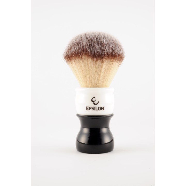 Epsilon Silver Tip Fibre Black & White Shaving Brush 54/26mm