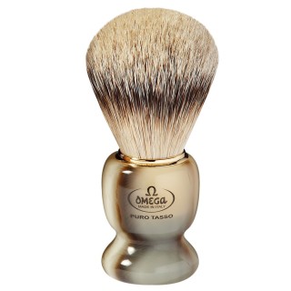 Brocha de Afeitar Tejón Blanco Omega 621