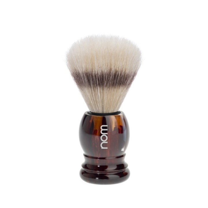Nom Shaving Brush Pure Bristle Handle Plastic Tortoise Shell