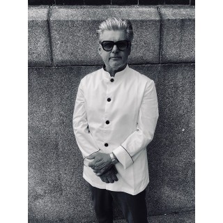 Corleone White Barber Jacket Size S