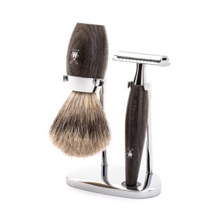 Mühle Shaving Set Fine Badger Shaving Brush & Safety Razor Bog Oak Kosmo Series