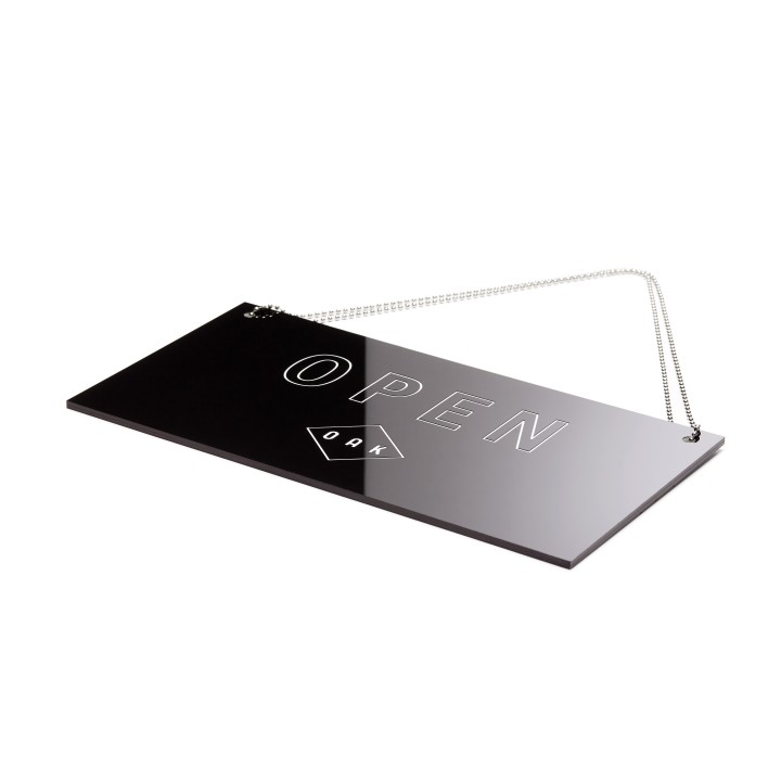 Señal Open-Closed Oak