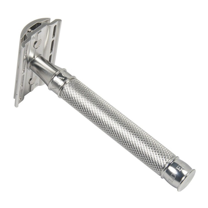 Edwin Jagger Double Edge Stainless Steel Safety Razor Knurled