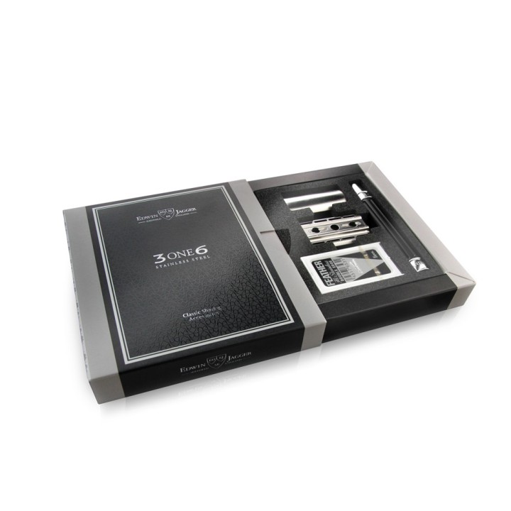 Maquinilla Clásica de Afeitar Acero Inoxidable Grooved Edwin Jagger