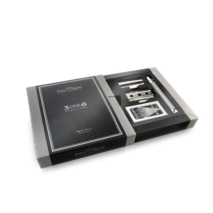 Maquinilla Clásica de Afeitar Acero Inoxidable Knurled Edwin Jagger