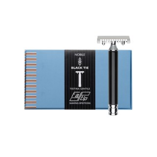 Fatip Black Tie "Nobile" Double Edge Safety Razor Open Comb