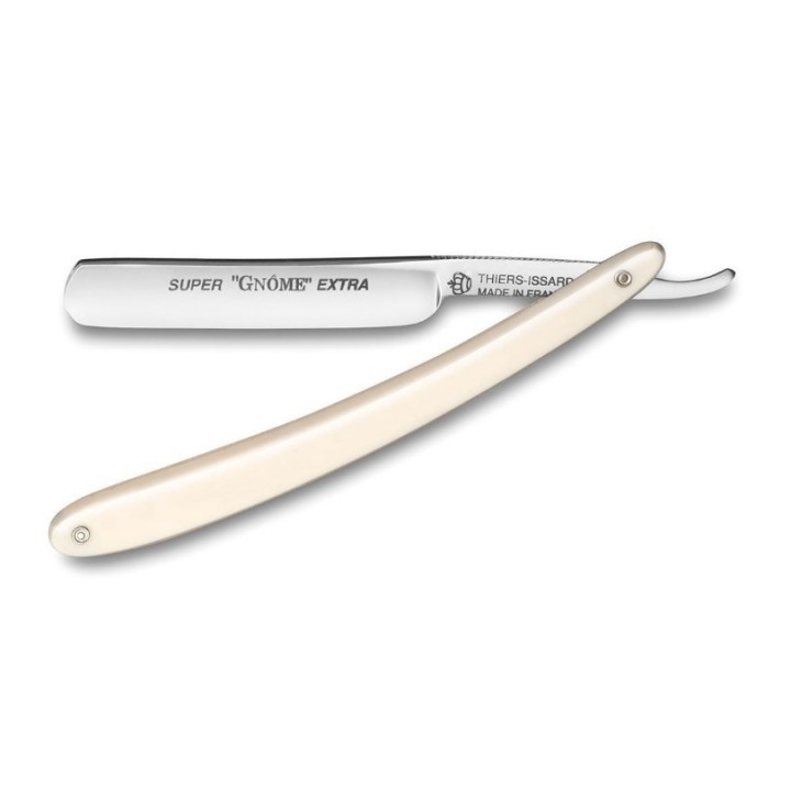Thiers Issard 3/8 Straight Razor Super Gnome White Plastic