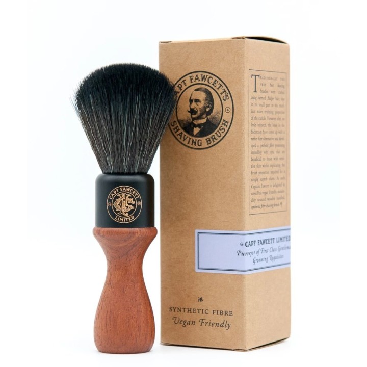 Captain Fawcett Wooden Handled Synthetic Fibre Shaving Brush