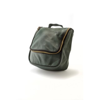 Neceser Cuero con Colgador Verde Militar