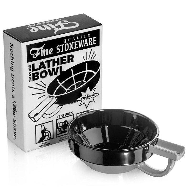 Fine Accoutrements Black/Grey Lather Bowl with StaticHole Technology