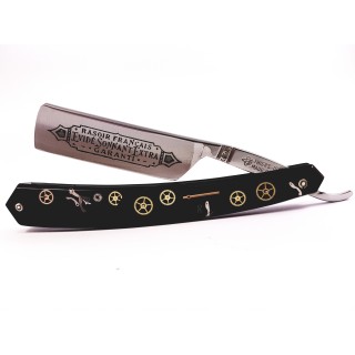 Thiers Issard Straight Razor 6/8 1196 Inlay Black Mecanism