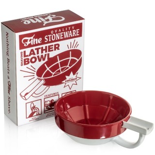 Fine Accoutrements Red Lather Bowl with StaticHole Technology