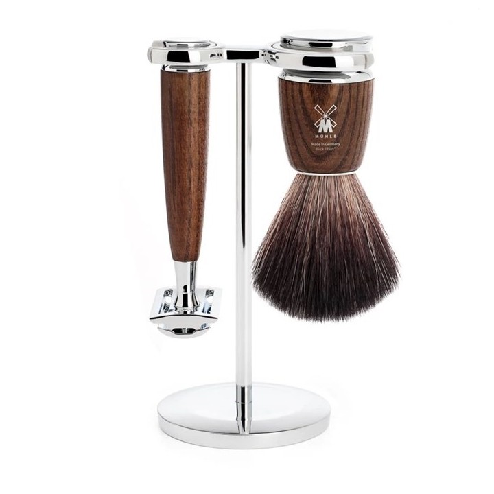 Set Afeitado Mühle, Brocha Afeitar Tejón Fibra & Maquinilla afeitar Clásica Rytmo