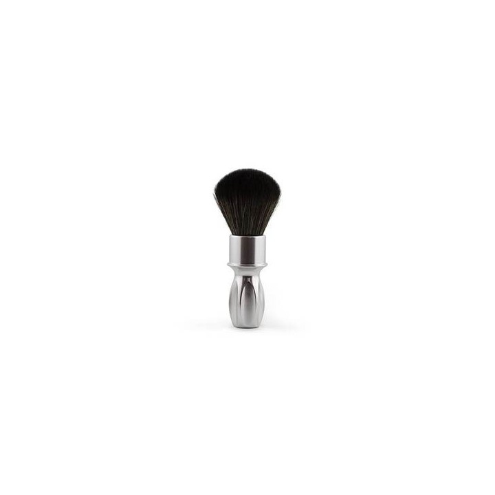 RazoRock 400 Noir Plissoft Synthetic Shaving Brush Silver Handle