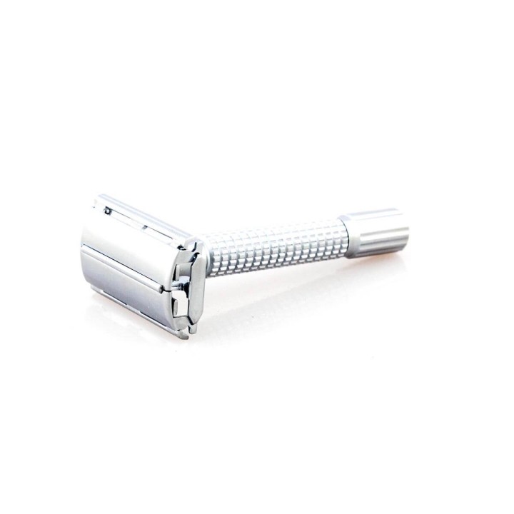Epsilon Double Edge Butterfly Safety Razor Matt Silver