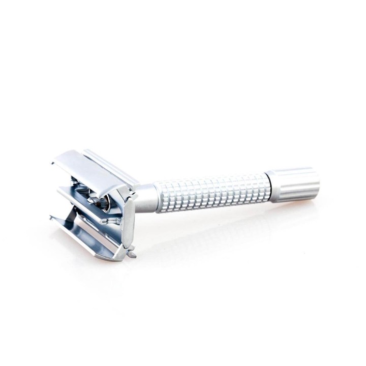 Epsilon Double Edge Butterfly Safety Razor Matt Silver