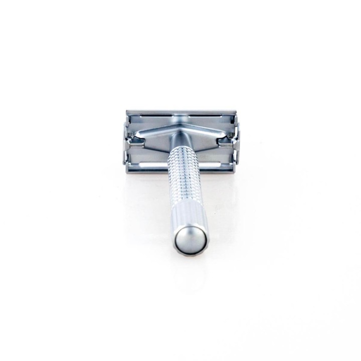 Epsilon Double Edge Butterfly Safety Razor Matt Silver