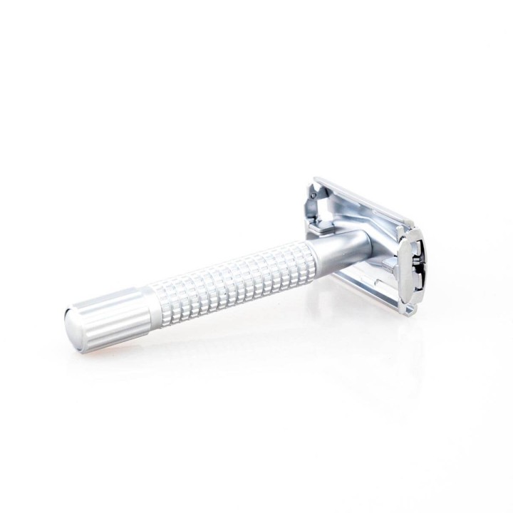Epsilon Double Edge Butterfly Safety Razor Matt Silver