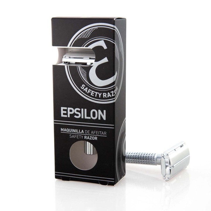 Epsilon Double Edge Butterfly Safety Razor Matt Silver