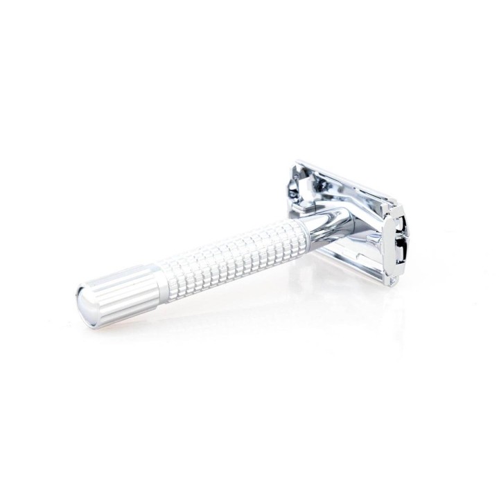 Epsilon Double Edge Butterfly Safety Razor Silver
