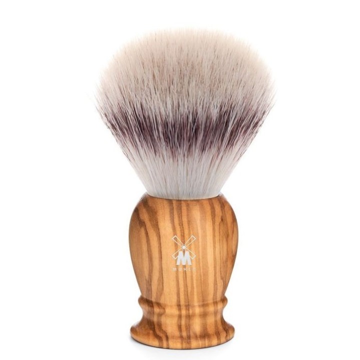 Brocha de Afeitar Mühle Fibra L "Punta Plata" Olivo