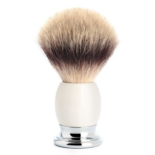 Brocha de Afeitar Mühle Punta Plata Fibra Sophist Porcelana