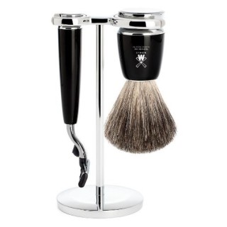 Set Afeitado Mühle Brocha Afeitar, Maquinilla Gillette® Mach & Soporte Rytmo