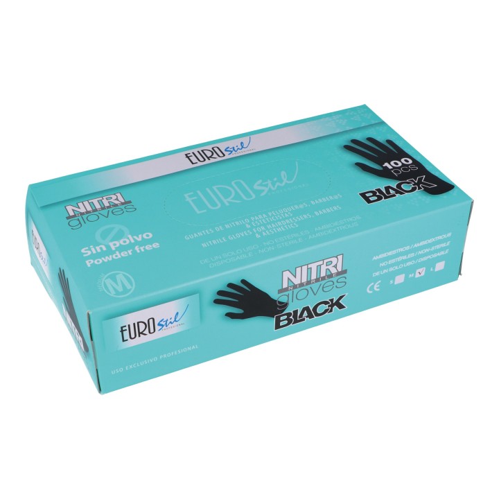 Nitrile Black Gloves for Hairdressers's x 100 pcs Size S