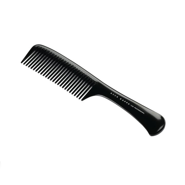 Acca Kappa Black Comb with Handle medium teeth 22,5cm