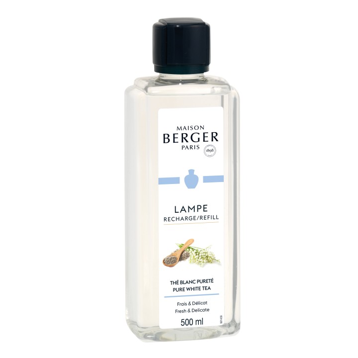 Lámpara Colección Institucional Gris + Perfume Thé Blanc Pureté 250ml Maison Berger Paris 1898
