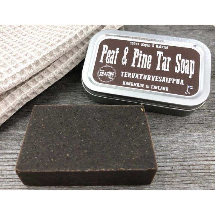 Nordic Shaving Peat & Pine Tar Soap 80g