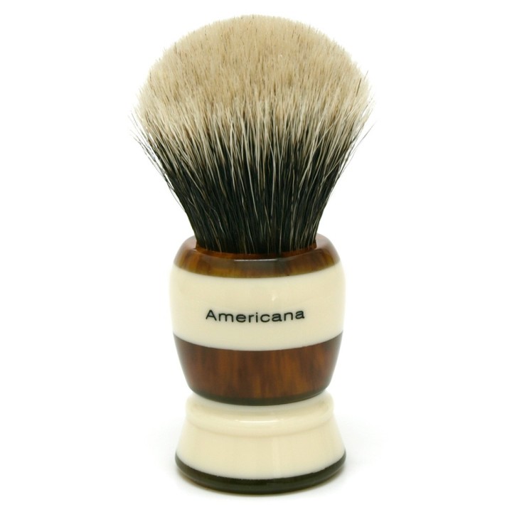 Shavemac Shaving Brush Silvertip D01 2-Band Fan Shape 48mm Americana