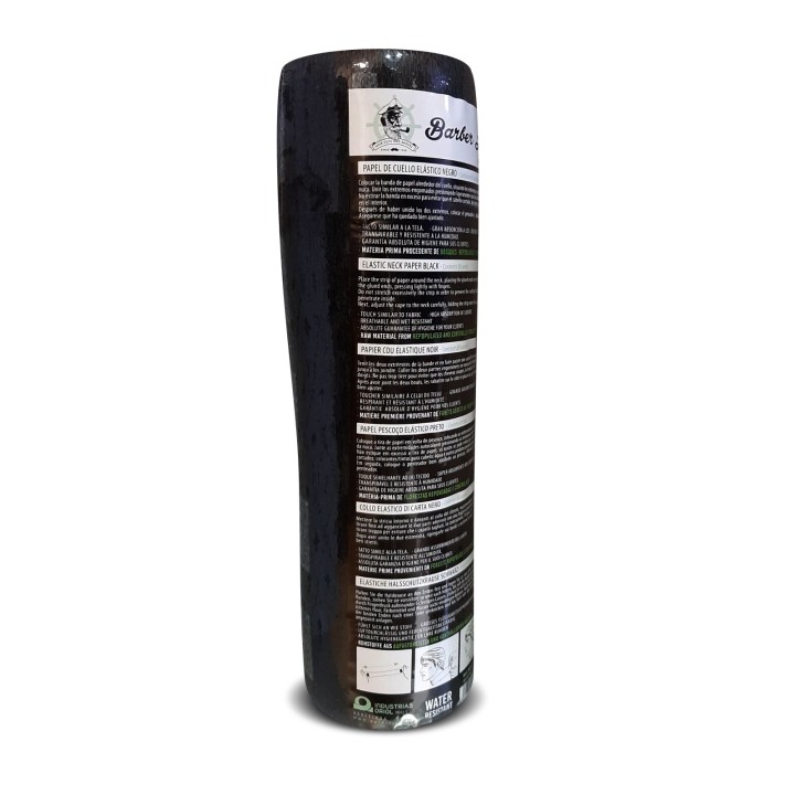 Papel Negro Cuello "Barber Line" x5