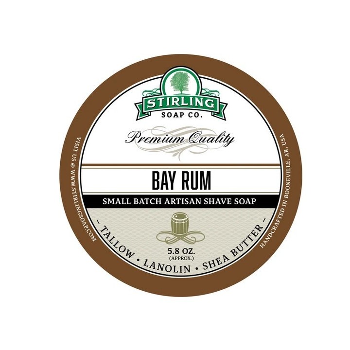 Jabón de Afeitar Bay Rum Stirling Soap Co 170ml