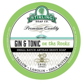 Stirling Soap Co Shaving Soap Gin & Tonic on the rocks  170ml