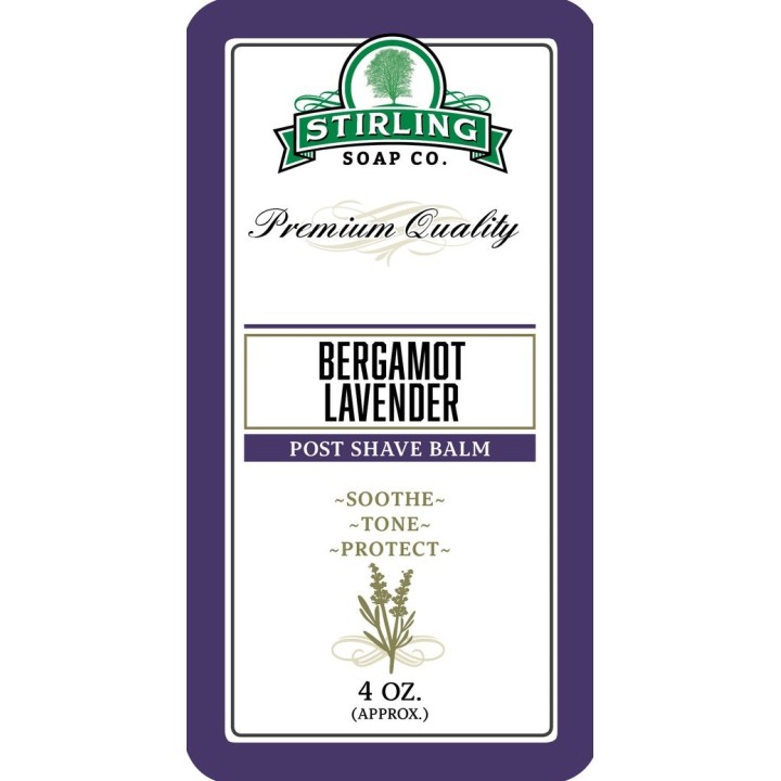 After Shave Bálsamo Bergamot Lavender Stirling Soap Co 118ml