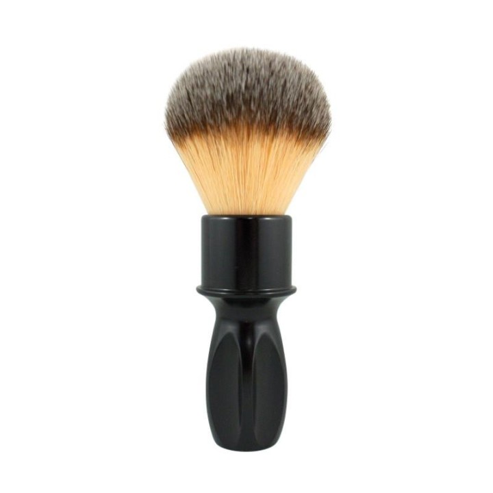 Razorock Plissoft Glossy Black 400 Silvertip Fibre Shaving Brush 24mm