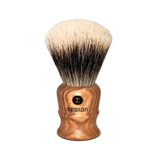 Epsilon Two Band Badger Shaving BrushWooden Fan Shape 49/26mm