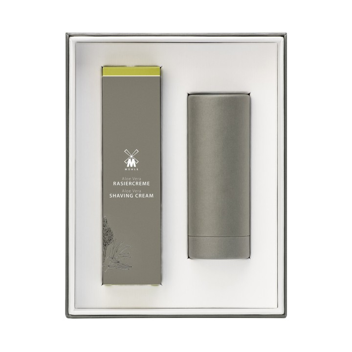 Mühle starter Set Shaving Cream Aloe Vera and Black Fibre Shaving Brush