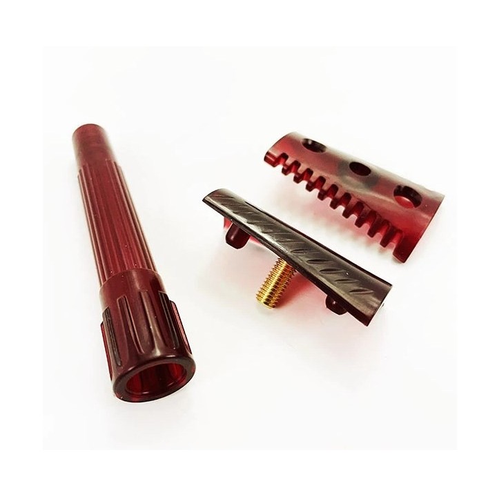 Phoenix Artisan Accoutrements Crimson Ghost Open Comb Double Slant Safety Razor