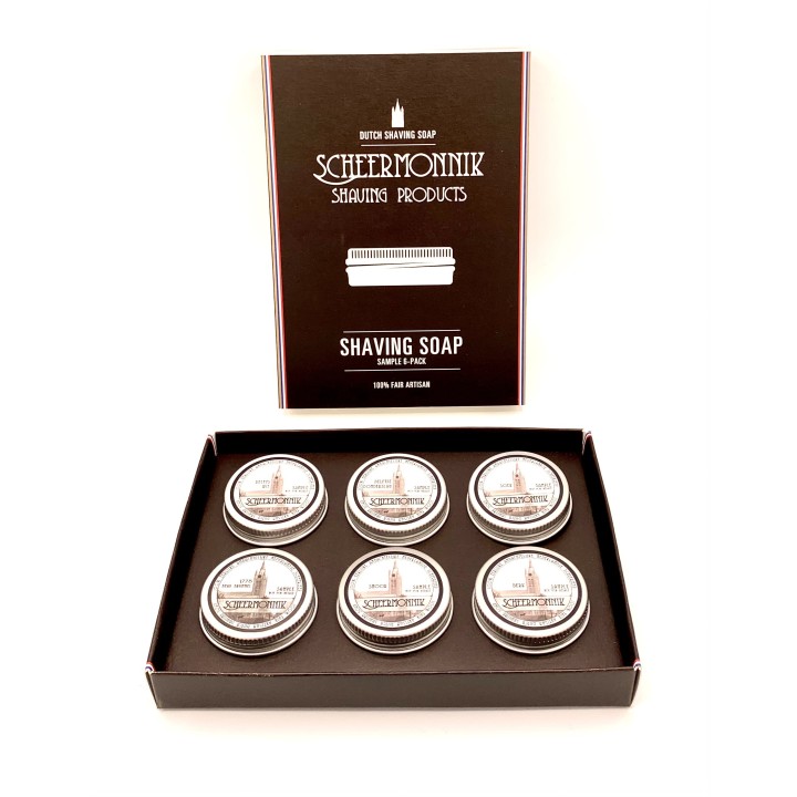 Scheermonnik Sample pack 6 Shaving Soap 15g