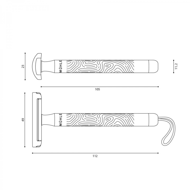 Mühle Unisex Safety Razor Companion with Cotton Strap Stone
